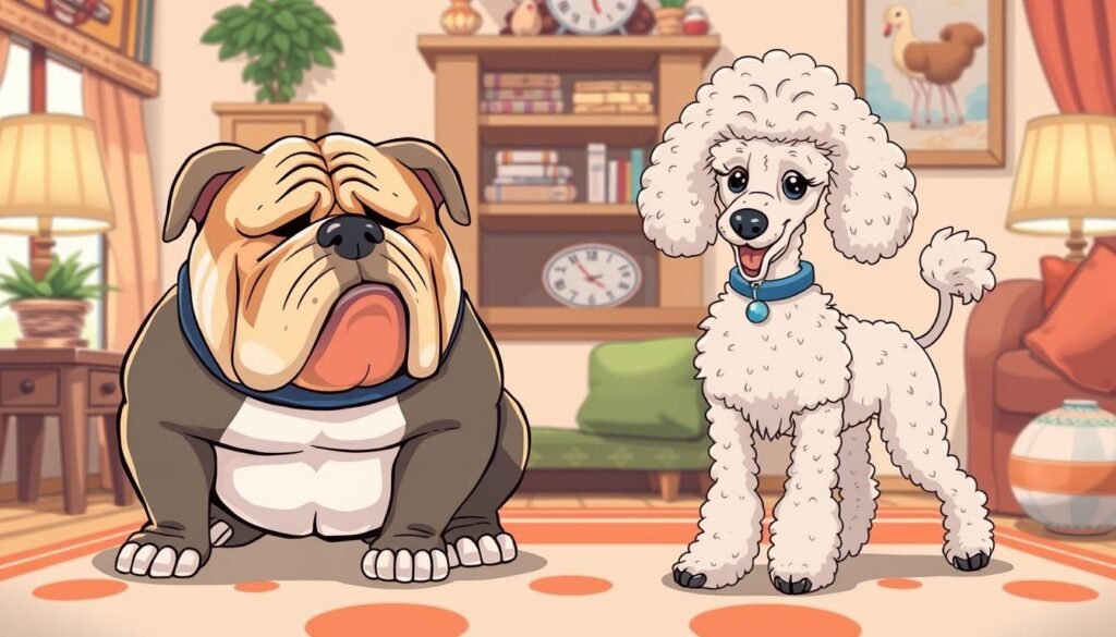 Bulldog personality traits and Poodle temperament